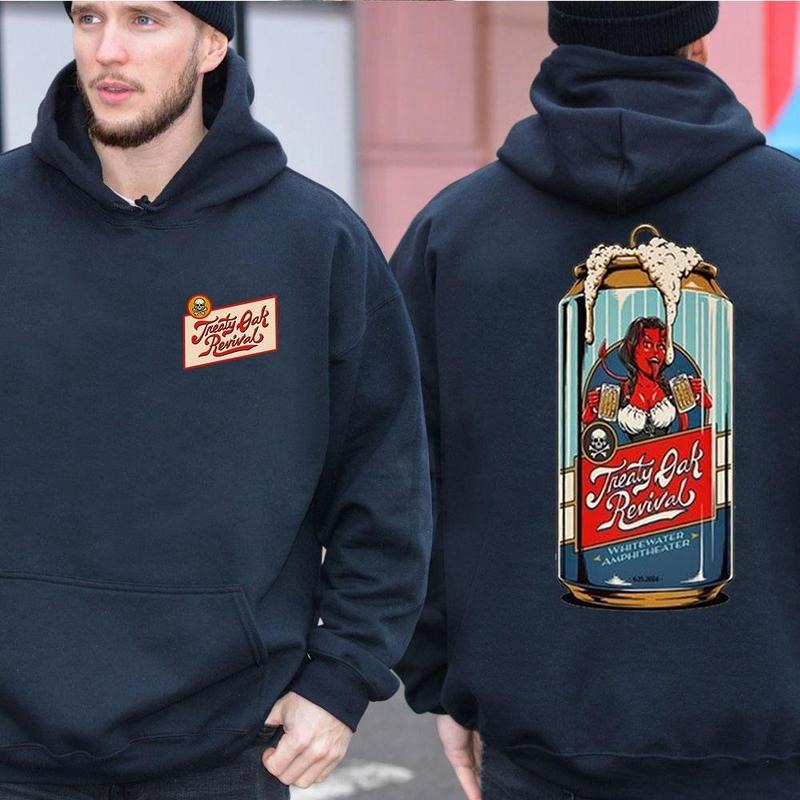 Treaty Oak Revival T-shirt Sweatshirt Hoodie, Bold Beer Can Design with Vibrant Colors, Beer Shirt, Unisex Classic Cotton Fabric