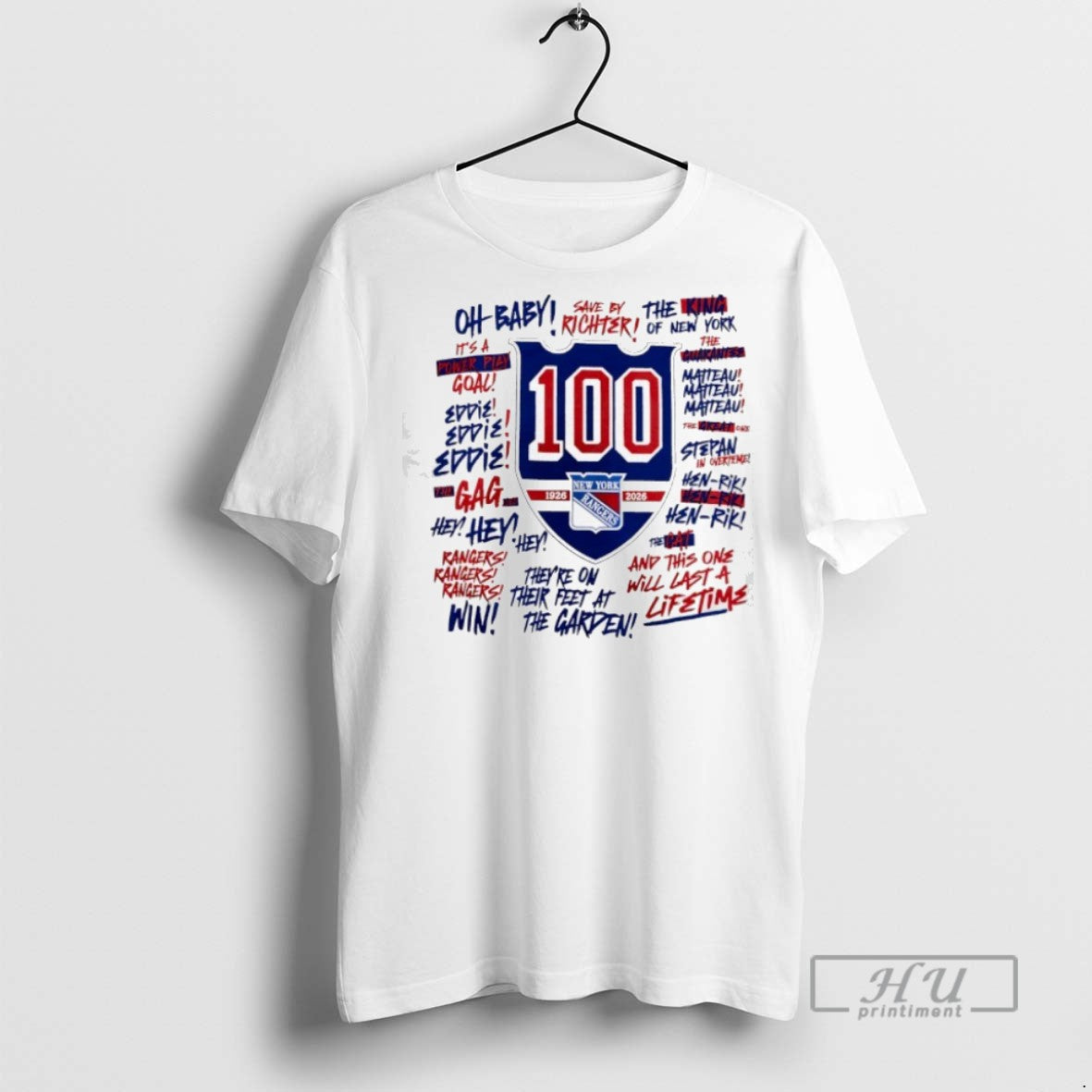 Trending Celebration 100th Anniversary Of The New York Rangers Ice Hockey Team T Shirts