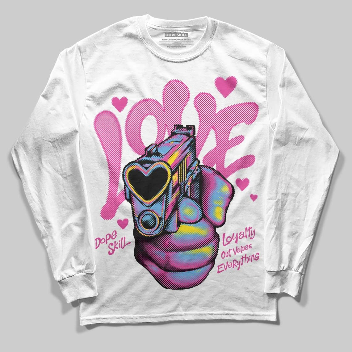 Triple Pink Dunk DopeSkill Long Sleeve T-Shirt Love Shot Graphic
