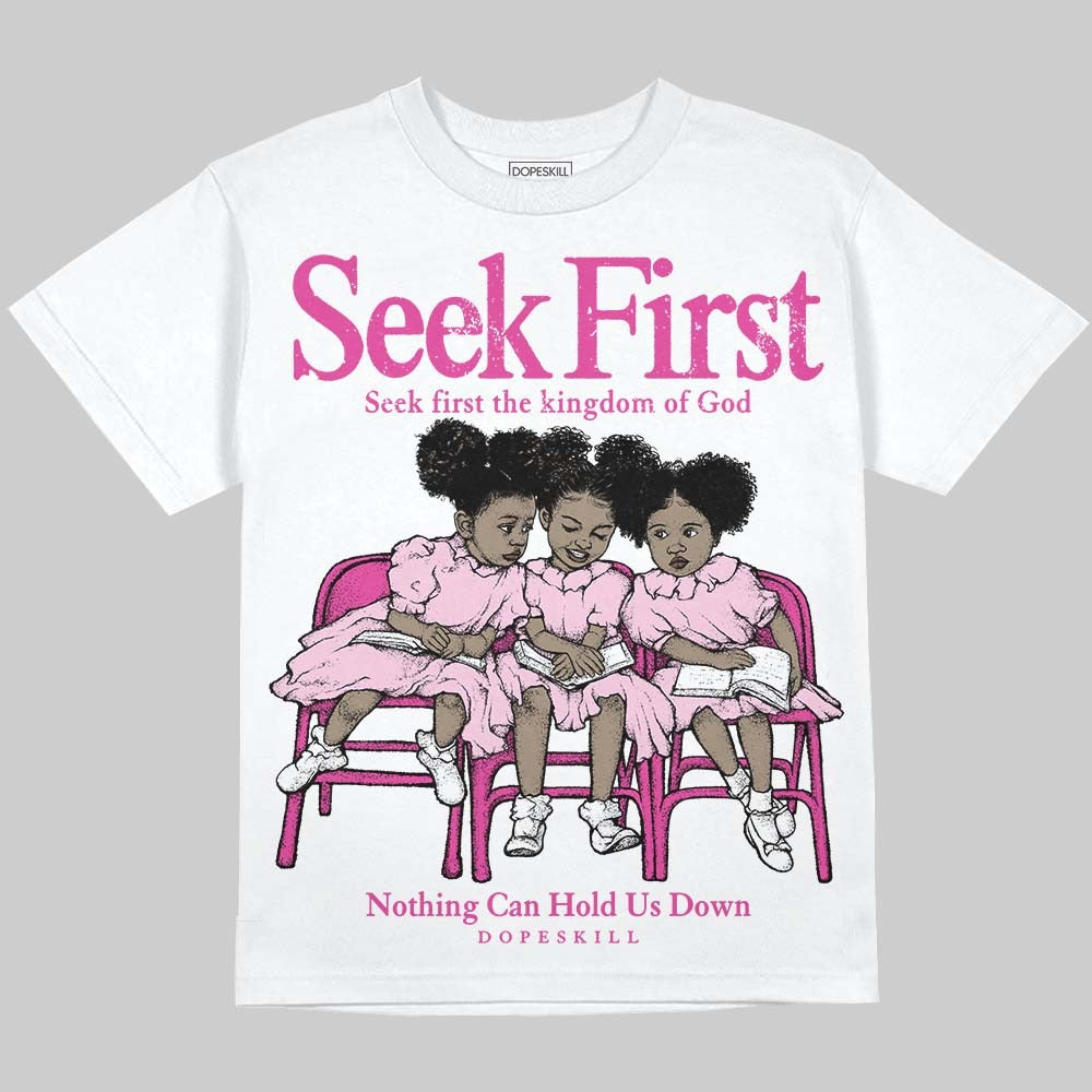 Triple Pink Dunk DopeSkill Oversize Print T-Shirt New Seek First Graphic