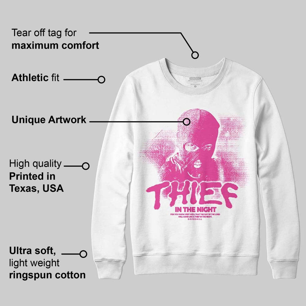 Triple Pink Dunk DopeSkill Sweatshirt Thief In The Night Graphic