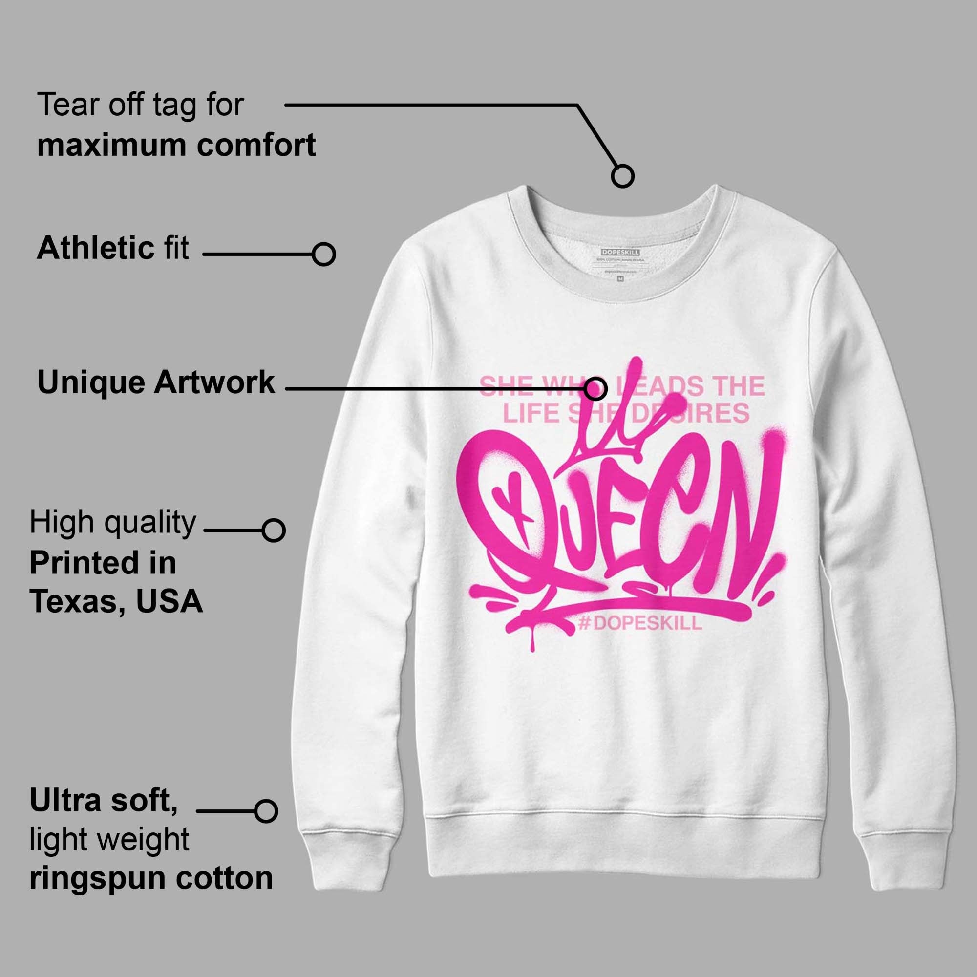 Triple Pink Dunk Low DopeSkill Sweatshirt Queen Graphic