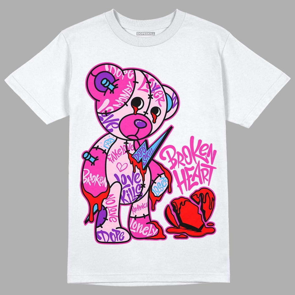 Triple Pink Dunk Low DopeSkill T-Shirt Broken Heart Graphic