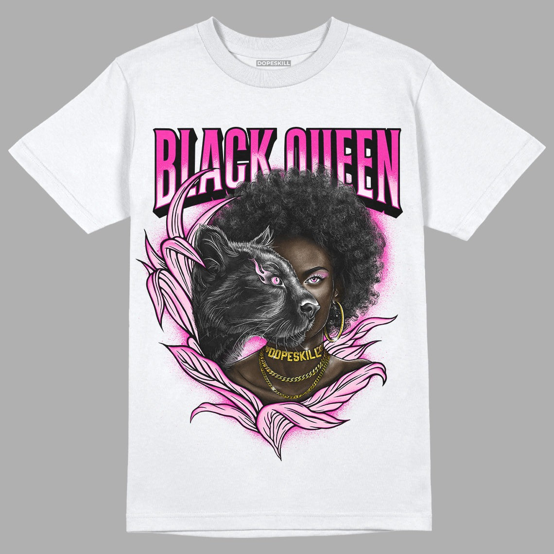 Triple Pink Dunk Low DopeSkill T-Shirt New Black Queen Graphic