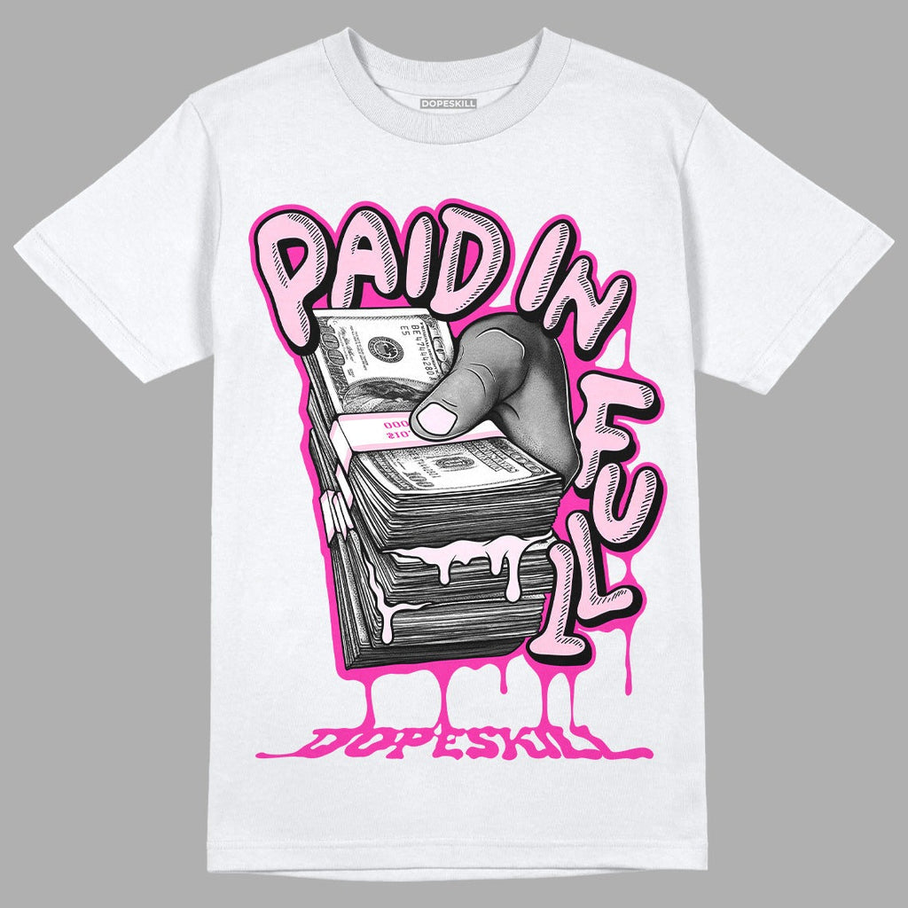 Triple Pink Dunk Low DopeSkill T-Shirt Paid In Full Graphic