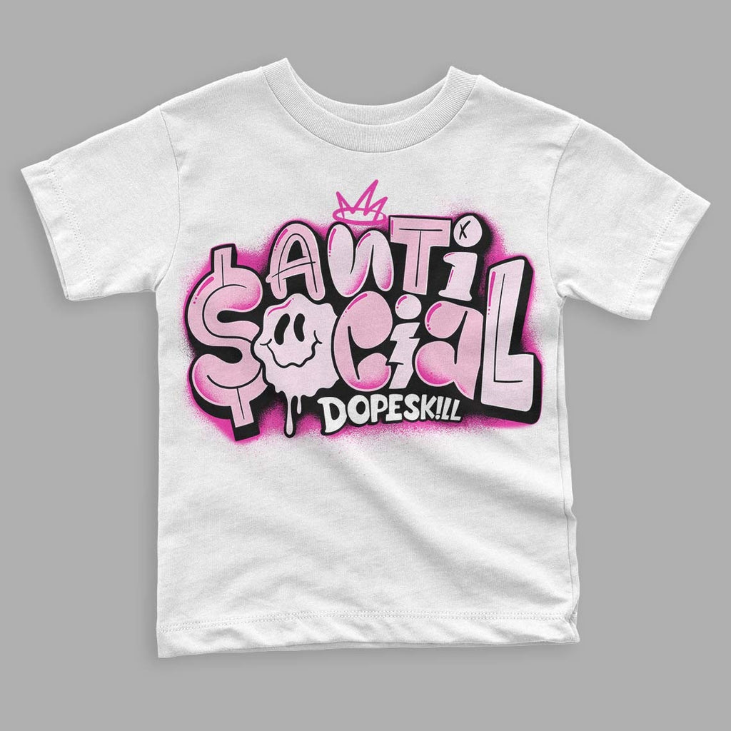 Triple Pink Dunk Low DopeSkill Toddler Kids T-shirt Anti Social Graphic