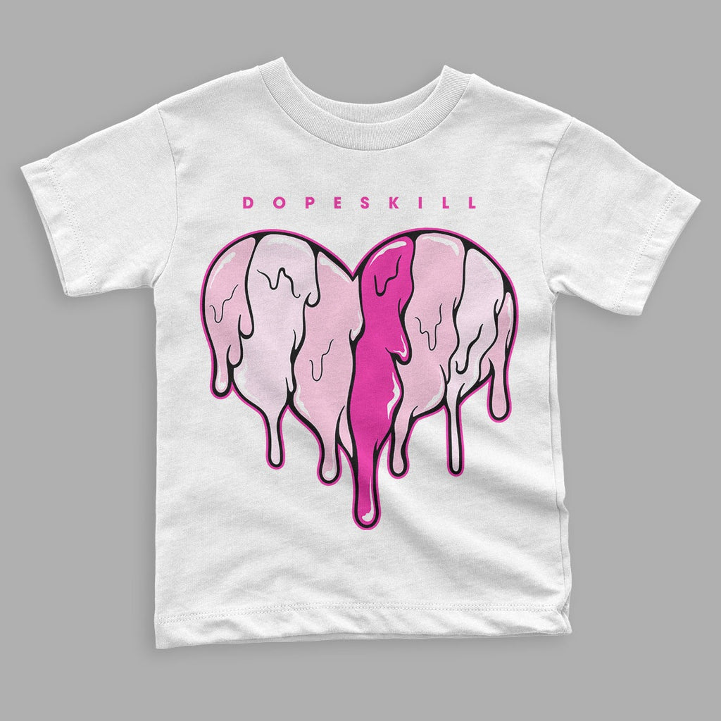 Triple Pink Dunk Low DopeSkill Toddler Kids T-shirt Slime Drip Heart Graphic