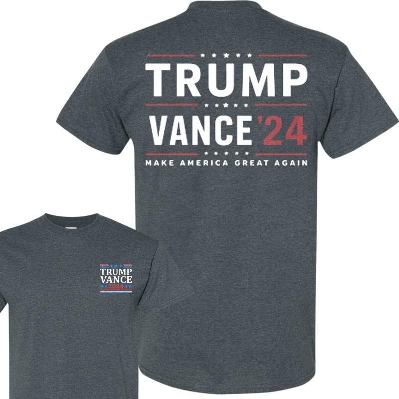 Trum Vance 2024 For President VP USA Election Patriotic T-Shirt, Trum Vance' 24 Make Ameica Great Shirt, Trum Supporter Shirt, MAGA Unisex Cotton Tee, For Men, For Women