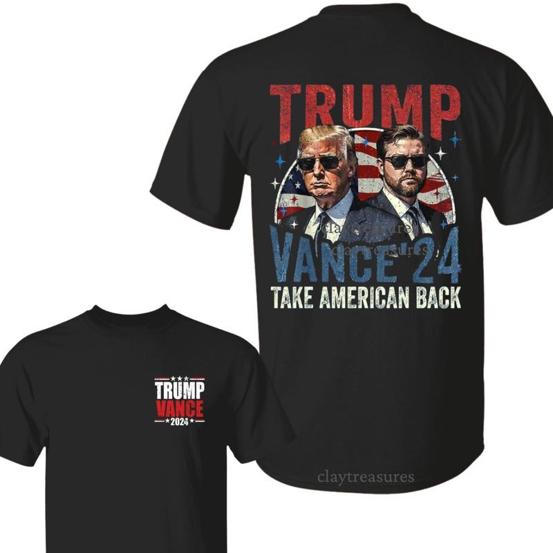 Trump Vance 2024 Unisex Shirt, Stand With Trum, Take America Back, Election 2024, Gifts for Trum Supporter, Full Size, Full Color