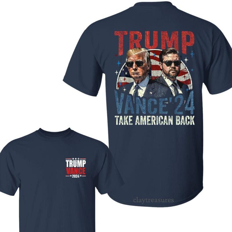 Trump Vance 2024 Unisex Shirt, Stand With Trum, Take America Back, Election 2024, Gifts for Trum Supporter, Full Size, Full Color