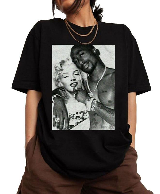 Tupac Shakur Marilyn Monroe Shirt, Vintage Tupac Shakur Shirt, 2Pac 90s Shirt, 2Pac Shakur Shirt, Vintage 90s Bootleg Tupac Shirt, 90s Merch, Hip Hop 90s Legends Shirt, Rapper Merch Shirt, 2pac Graphic Tee style 002