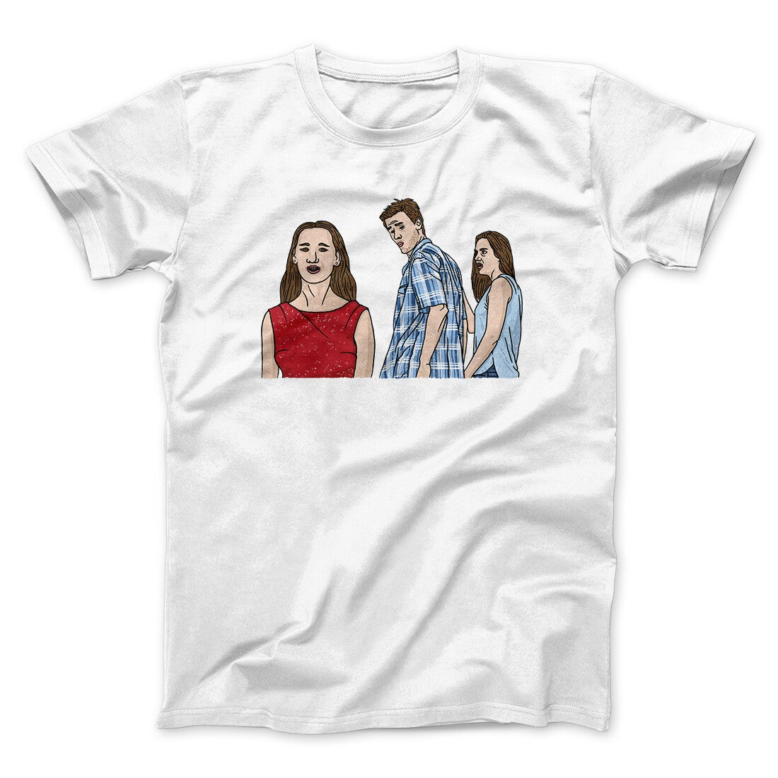 Distracted Boyfriend Meme Funny Men/Unisex T-Shirt