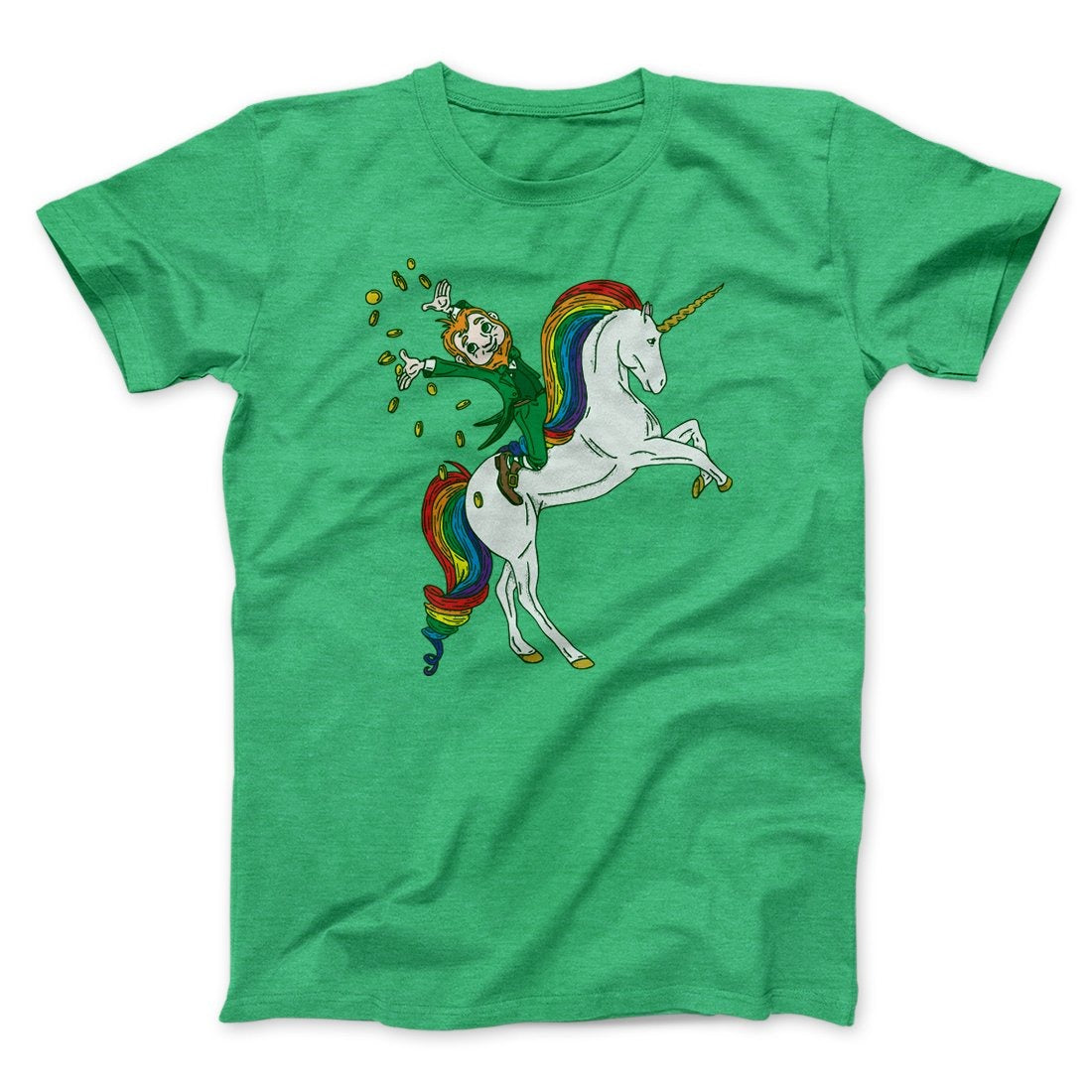 Leprechaun Unicorn Jockey Men/Unisex T-Shirt
