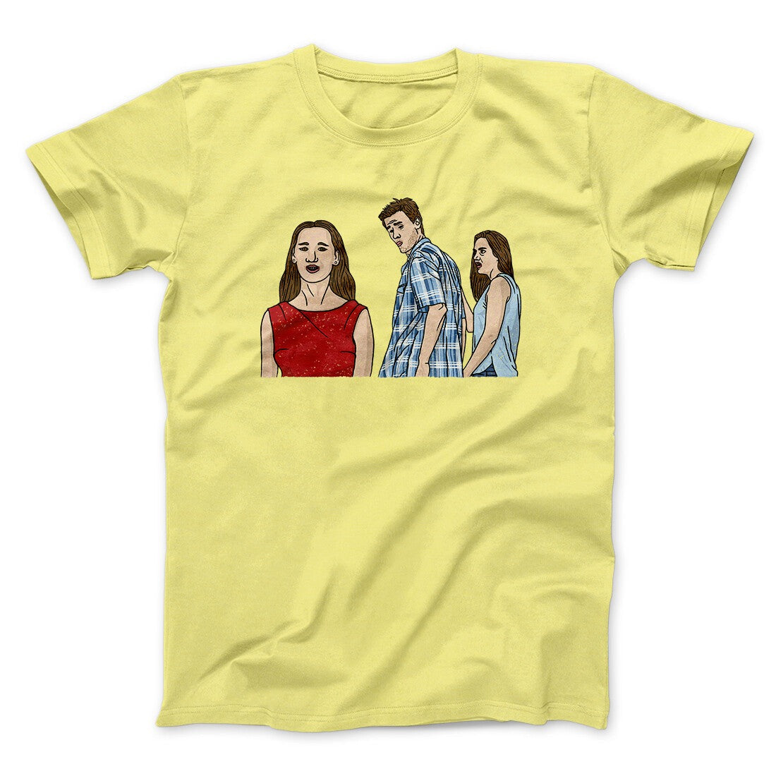 Distracted Boyfriend Meme Funny Men/Unisex T-Shirt