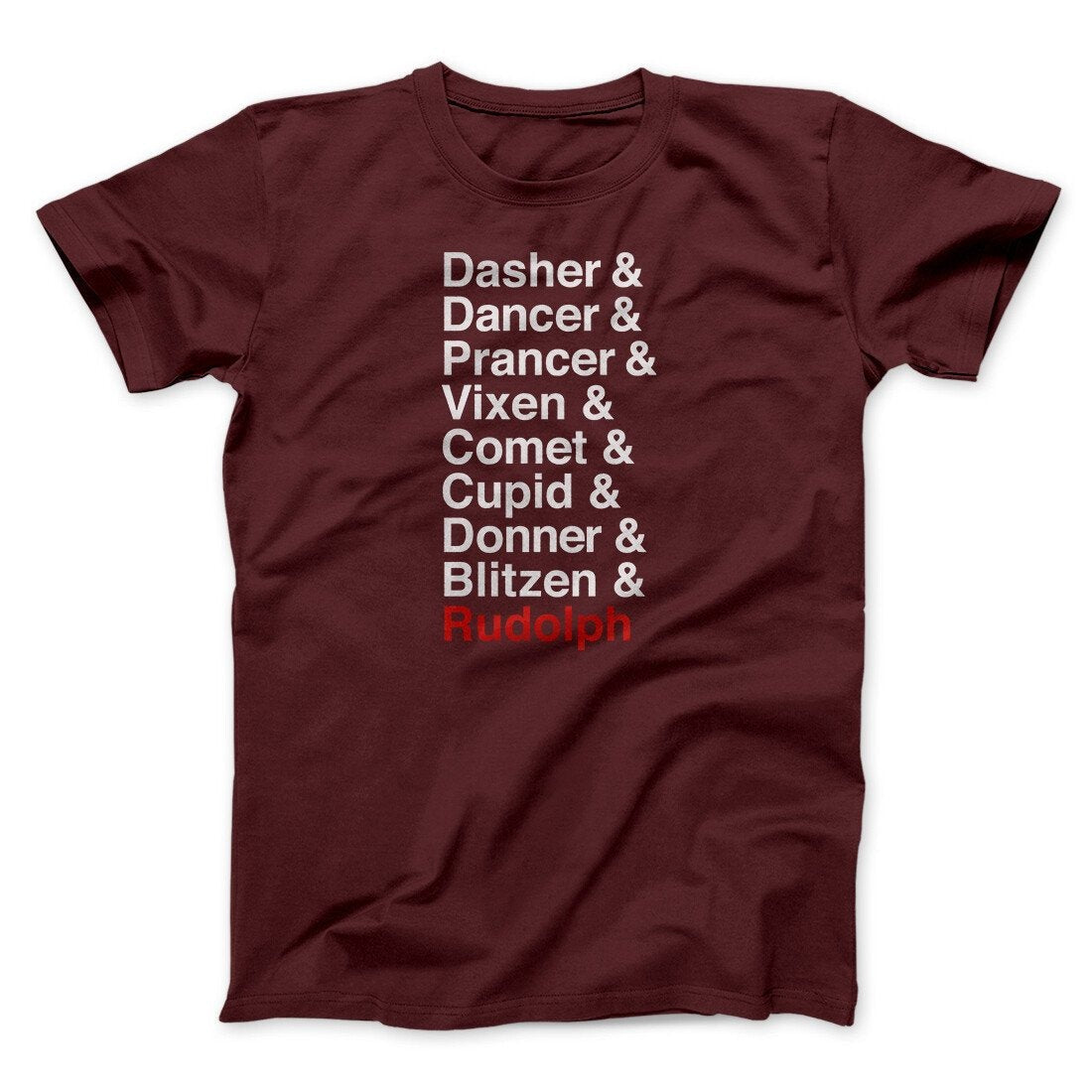 Reindeer Names Men/Unisex T-Shirt