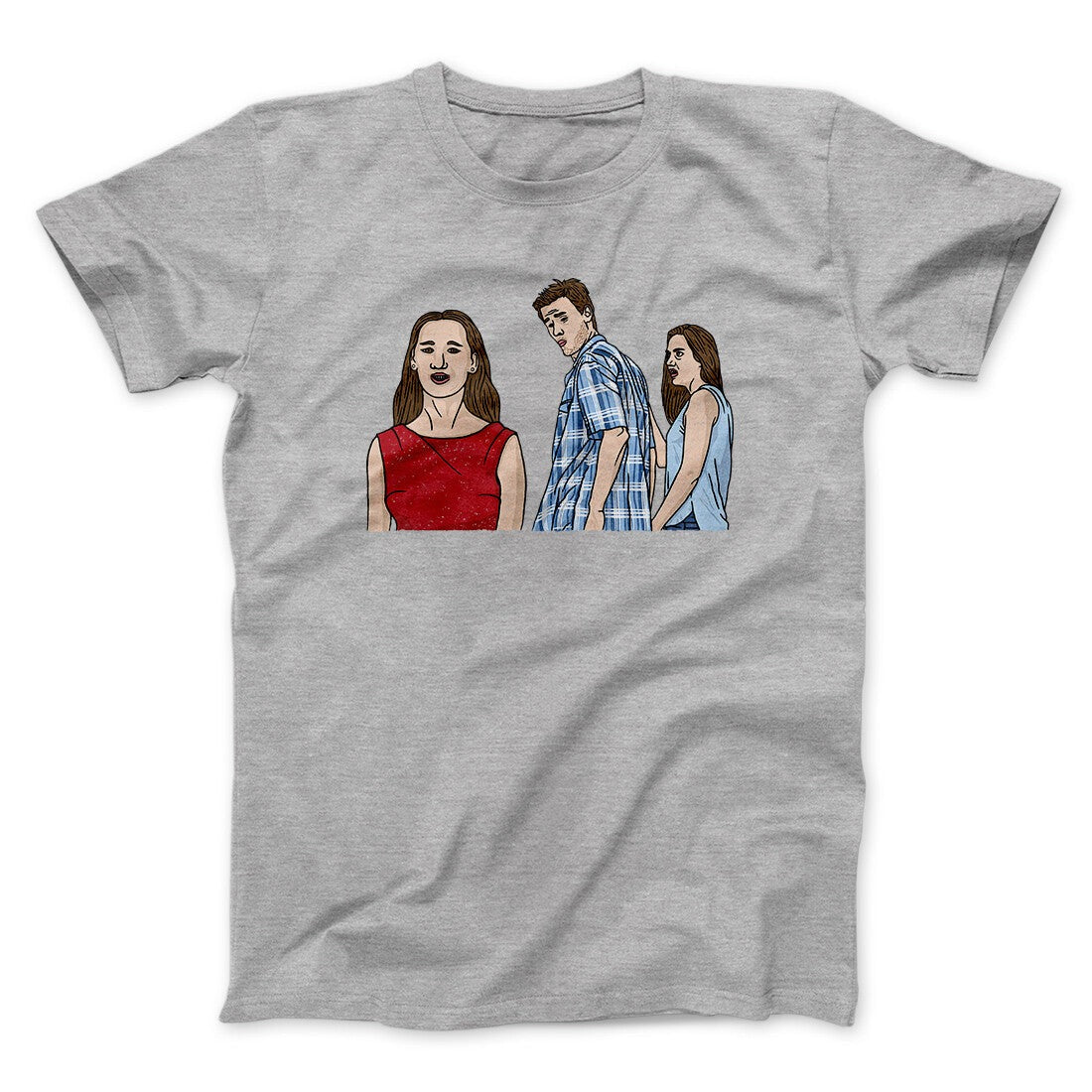 Distracted Boyfriend Meme Funny Men/Unisex T-Shirt