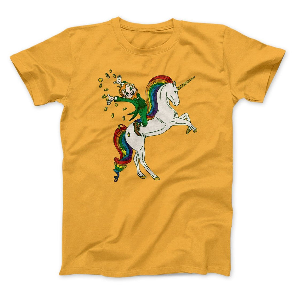 Leprechaun Unicorn Jockey Men/Unisex T-Shirt