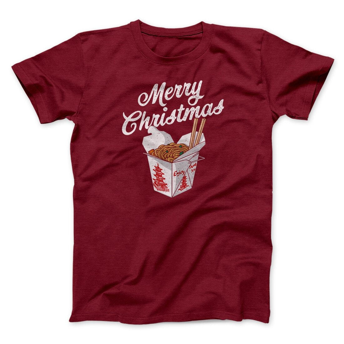 Merry Christmas Takeout Funny Hanukkah Men/Unisex T-Shirt