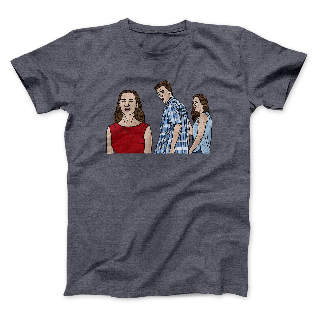 Distracted Boyfriend Meme Funny Men/Unisex T-Shirt