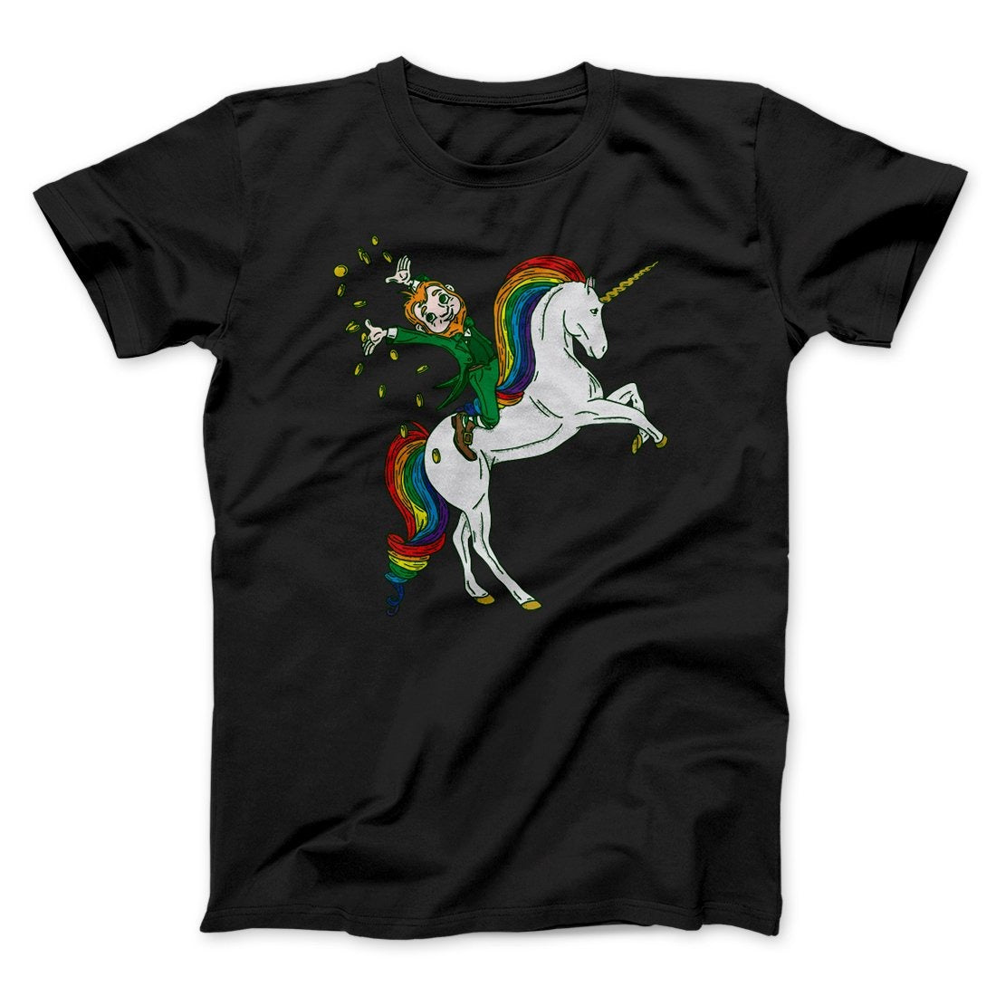 Leprechaun Unicorn Jockey Men/Unisex T-Shirt