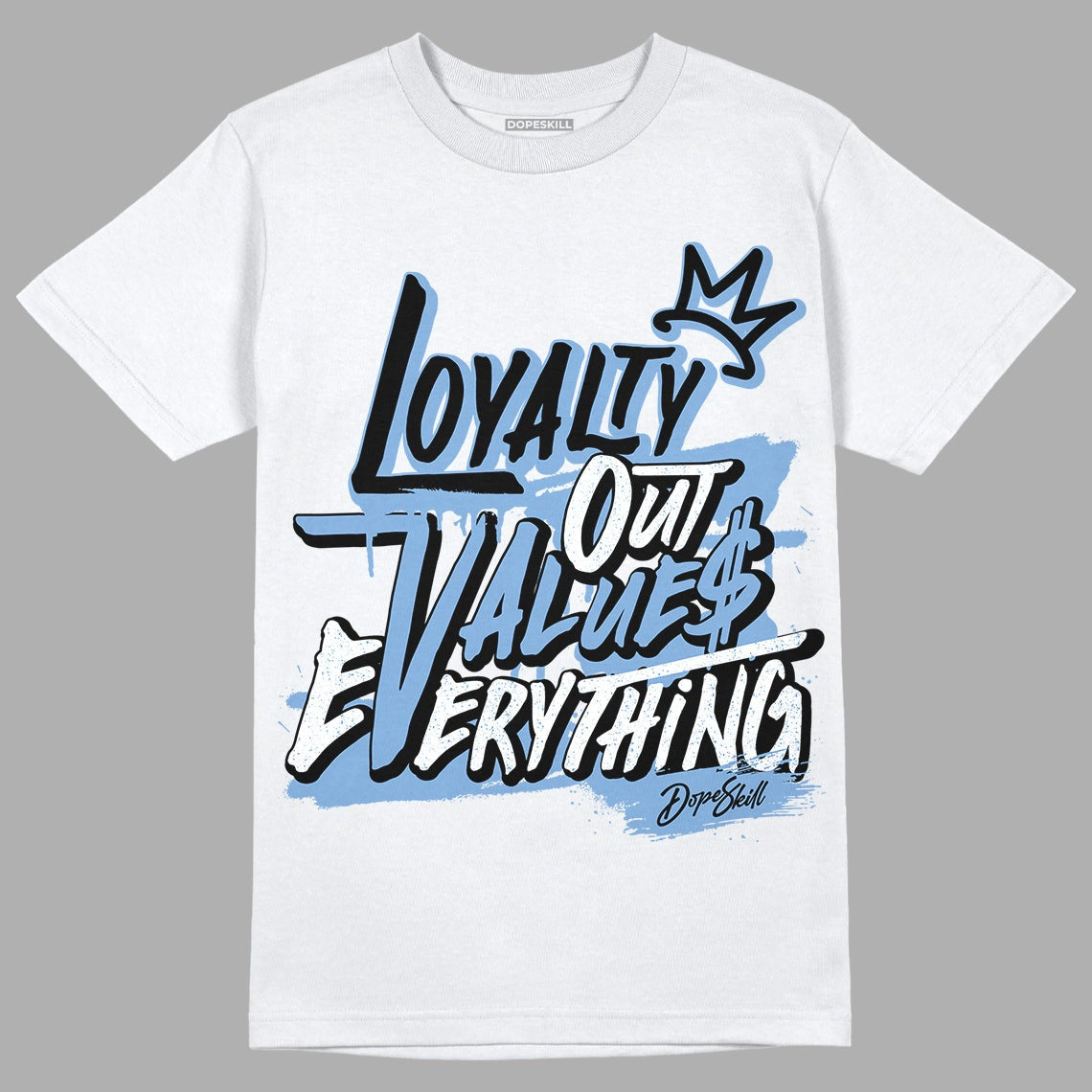 University Blue 5s DopeSkill T-Shirt LOVE Graphic