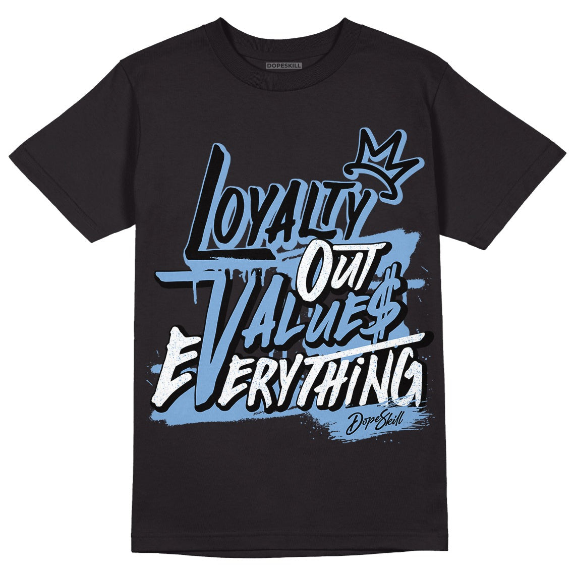 University Blue 5s DopeSkill T-Shirt LOVE Graphic