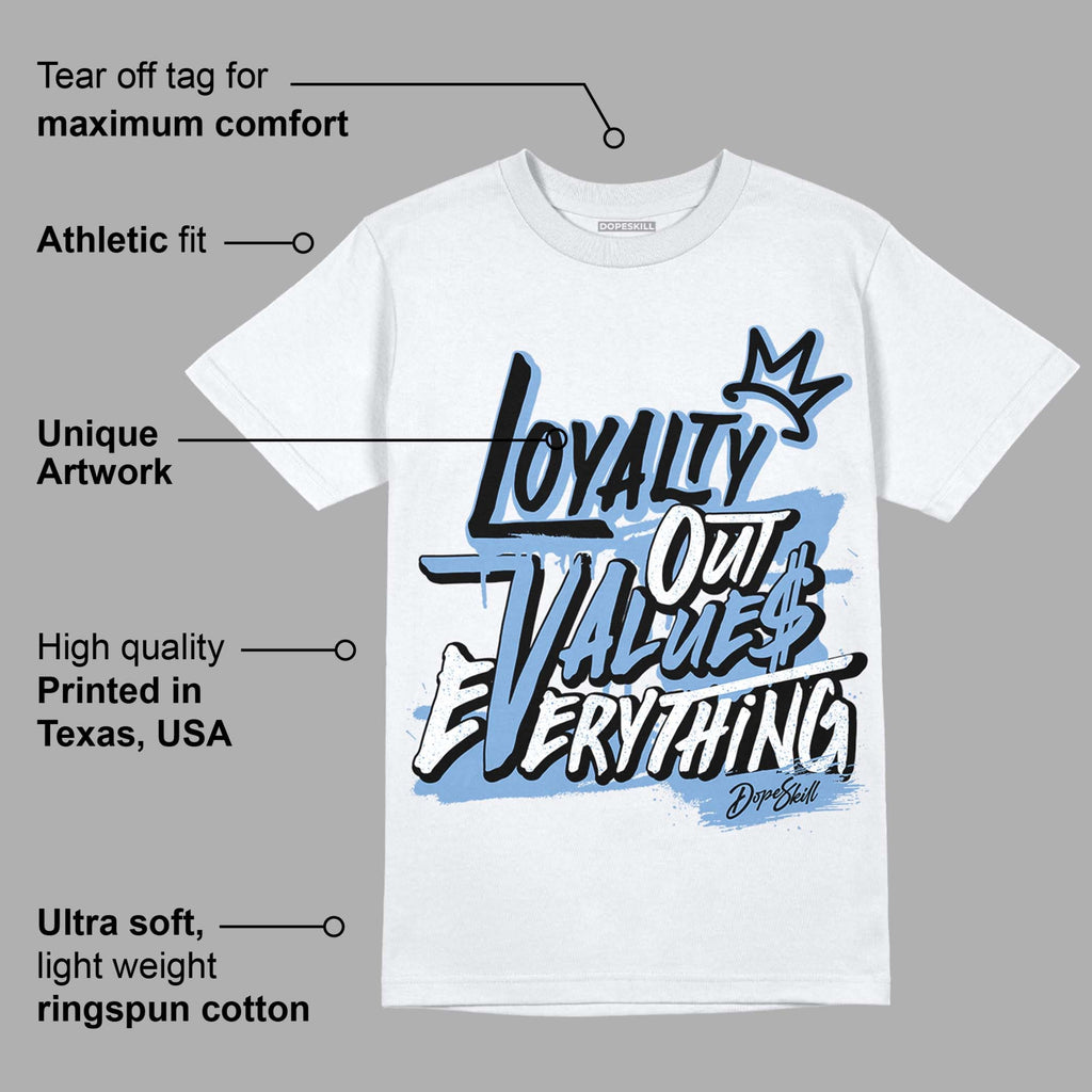 University Blue 5s DopeSkill T-Shirt LOVE Graphic