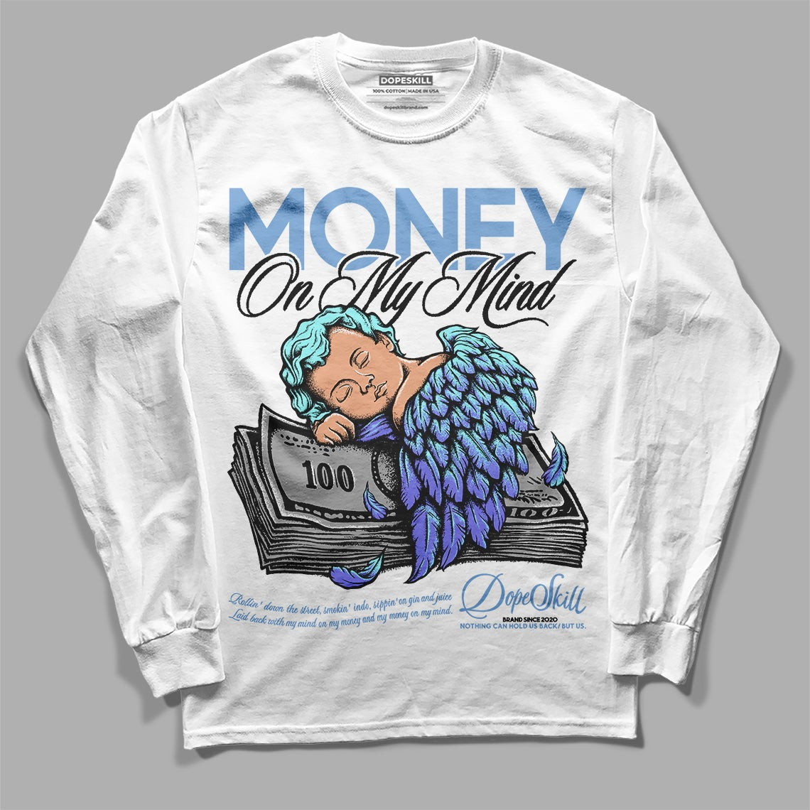 University Blue Collection DopeSkill Long Sleeve T-Shirt MOMM Graphic