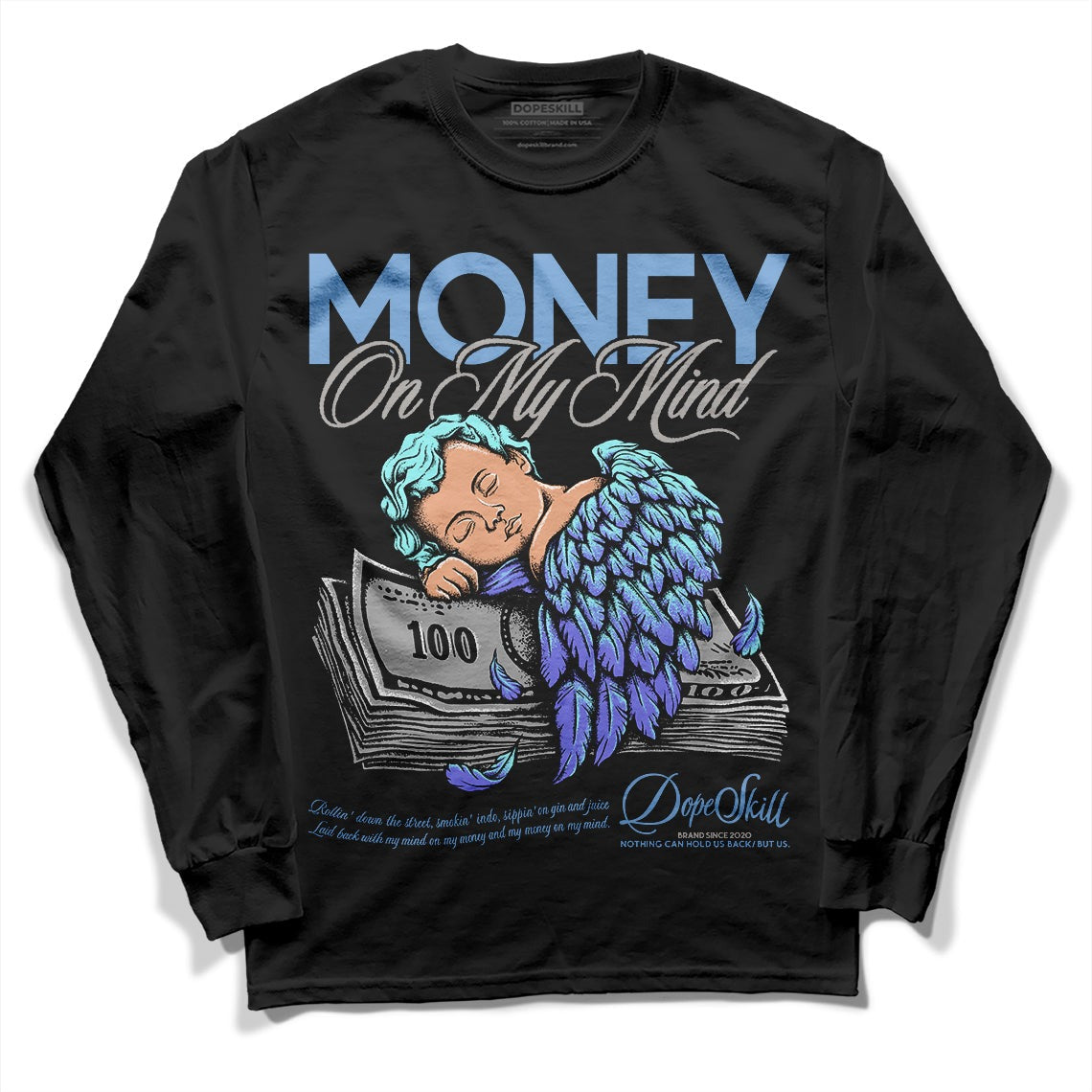 University Blue Collection DopeSkill Long Sleeve T-Shirt MOMM Graphic
