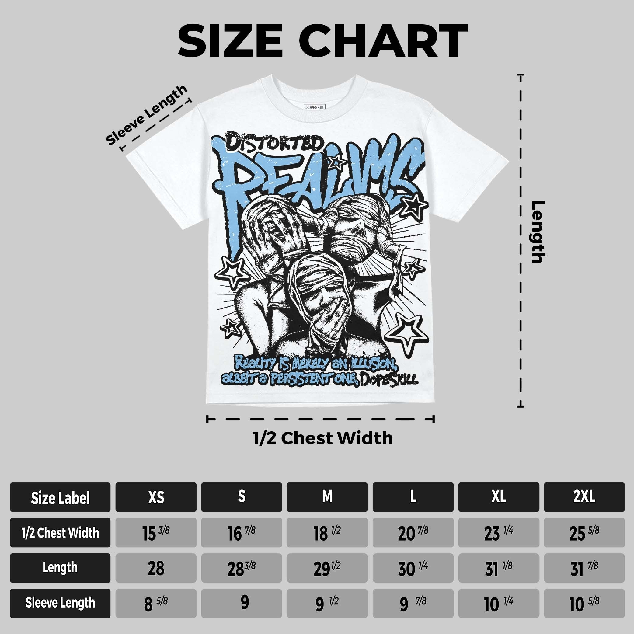 University Blue Collection DopeSkill Oversize Print T-Shirt Distorted Realms Graphic