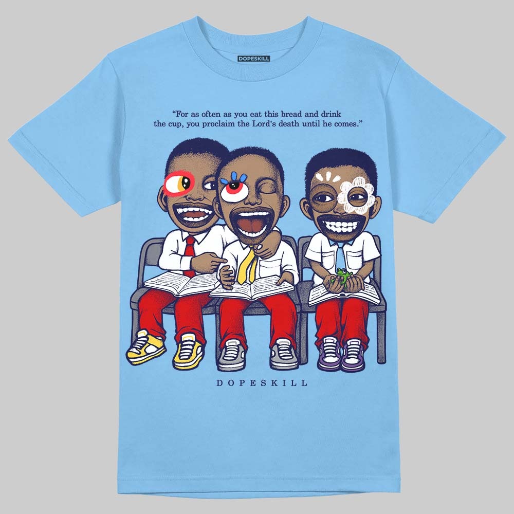 University Blue Collection DopeSkill T-Shirt First Sunday Graphic