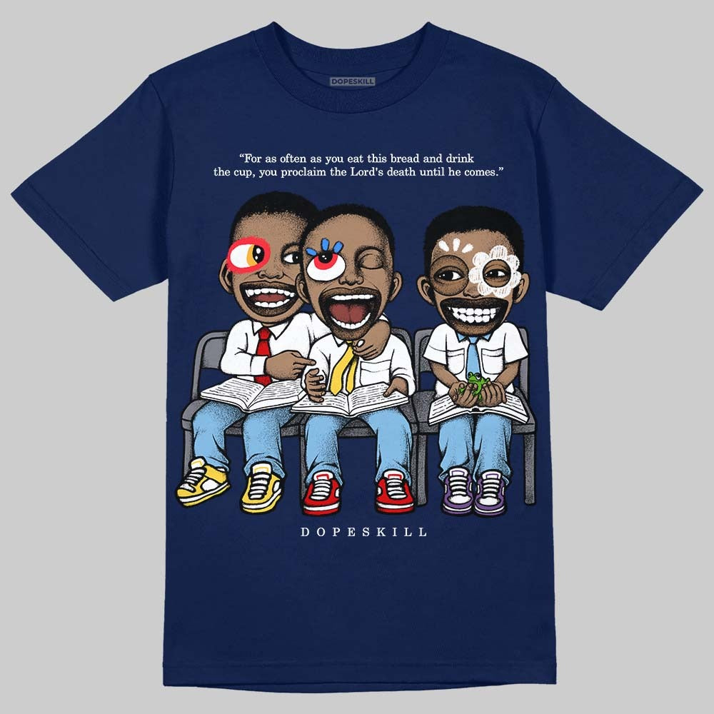 University Blue Collection DopeSkill T-Shirt First Sunday Graphic