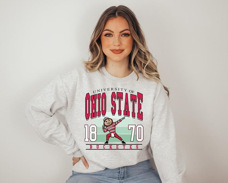 University of Ohio State Vintage Football Sweatshirt style 001