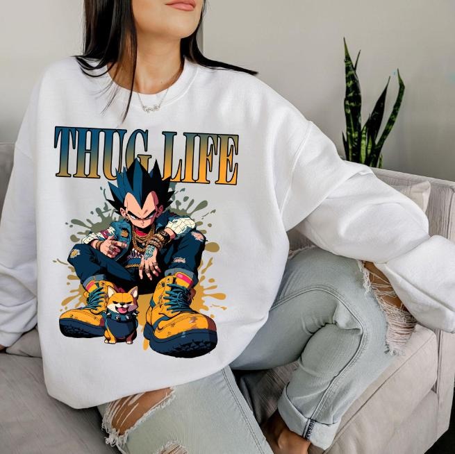Veget3 Thuglife Sweatshirt Hoodie Shirt, Dr4gon b4ll Sweatshirt Hoodie Shirt, animee shirt style 001