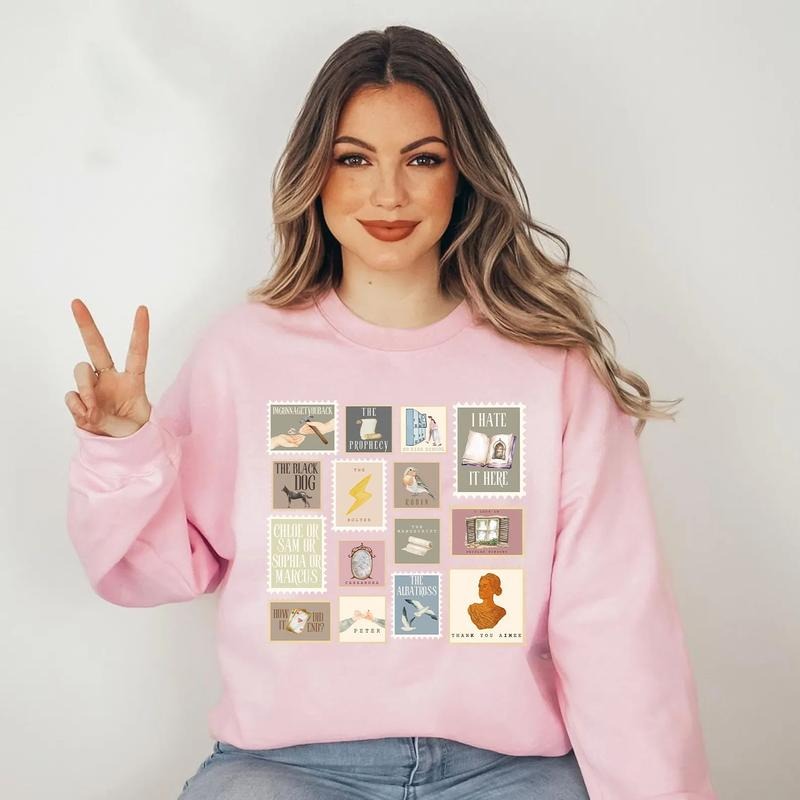 Version 2 Vintage Stamps All Albums, New Song Released, Retro Aesthetic, Music Vibes TShirtCrewneckHoodie For Fans Breathable Fabric