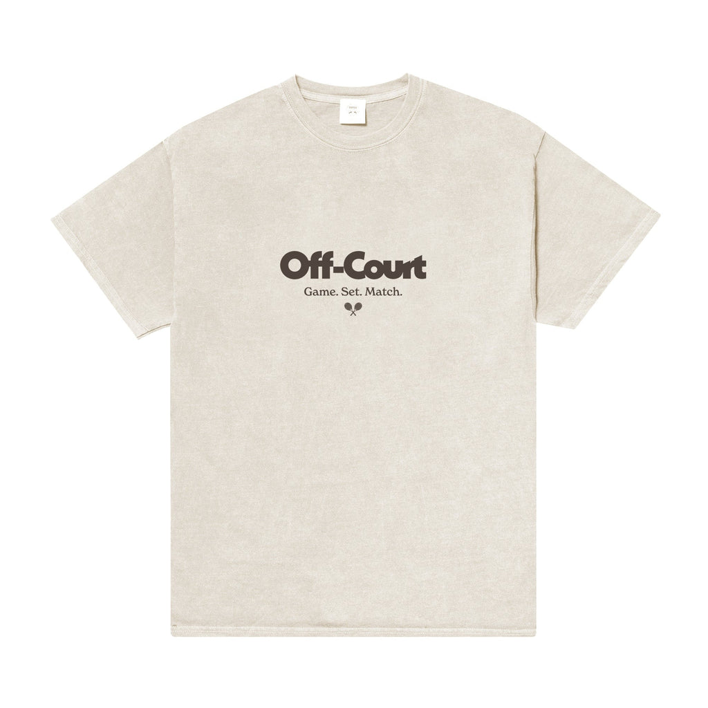 Vice 84 'Off-Court GSM' Vintage Washed Tee - Cream