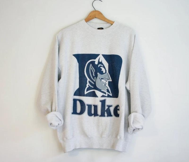 Vintage 90s Duke University Sweatshirt Classic Ménswear style 001