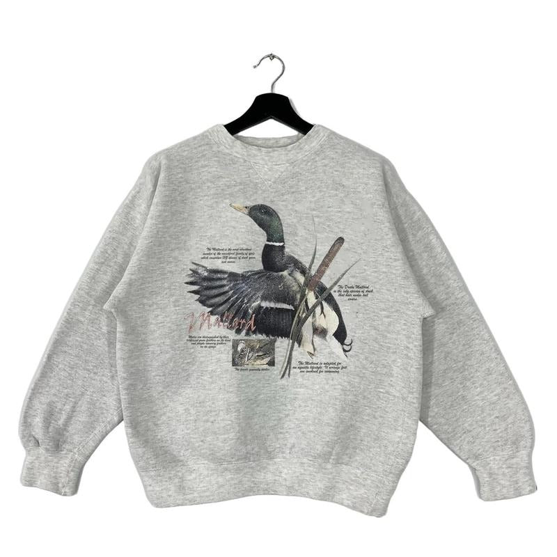 Vintage 90s Mallard Duck Crewneck National Wildlife Habitat Unisex Outfitters Sweatshirt, T-shirt, hoodie Cotton Fabric Menswear
