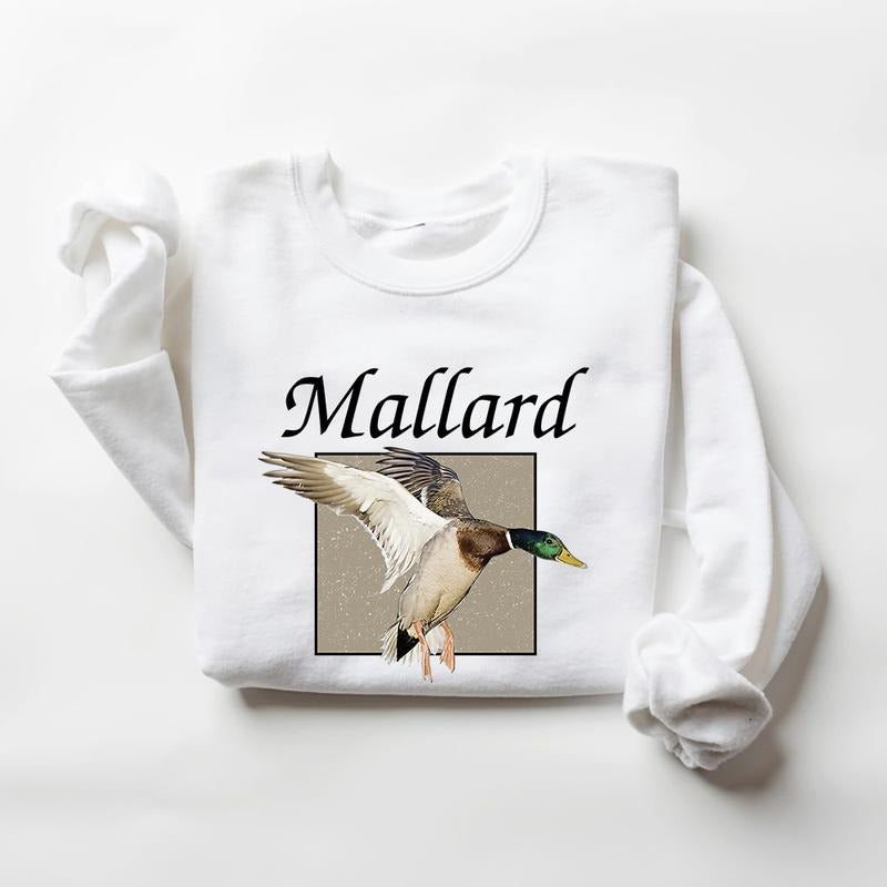 Vintage 90s Mallard Duck Wildlife Pullover Sweatshirt, T-shirts Hoodie Cotton, Unisex for men and women, Dad, Mom, Hunting Season