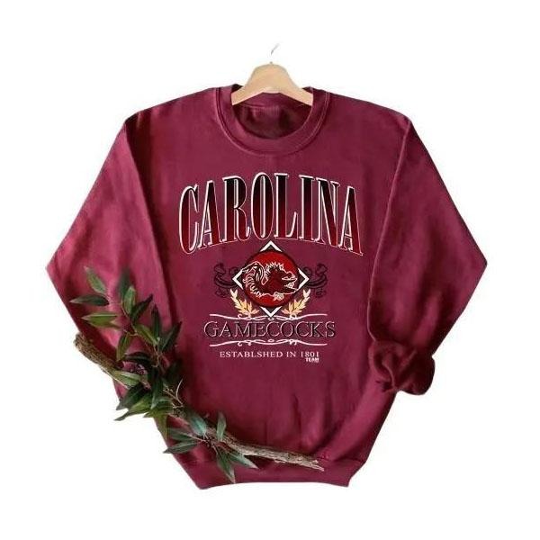 Vintage 90s South Carolina Gamecocks University Crewneck Sweatshirt, T-shirts Hoodie Sweatshirt Unisex Cotton Classic Fabric