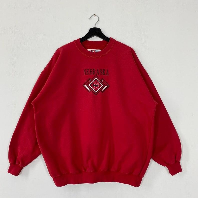 Vintage 90s University Nebraska Nebraska Crewneck Unisex Tshirt, sweatshirt, hoodie Cotton Fabric Classic Menswear