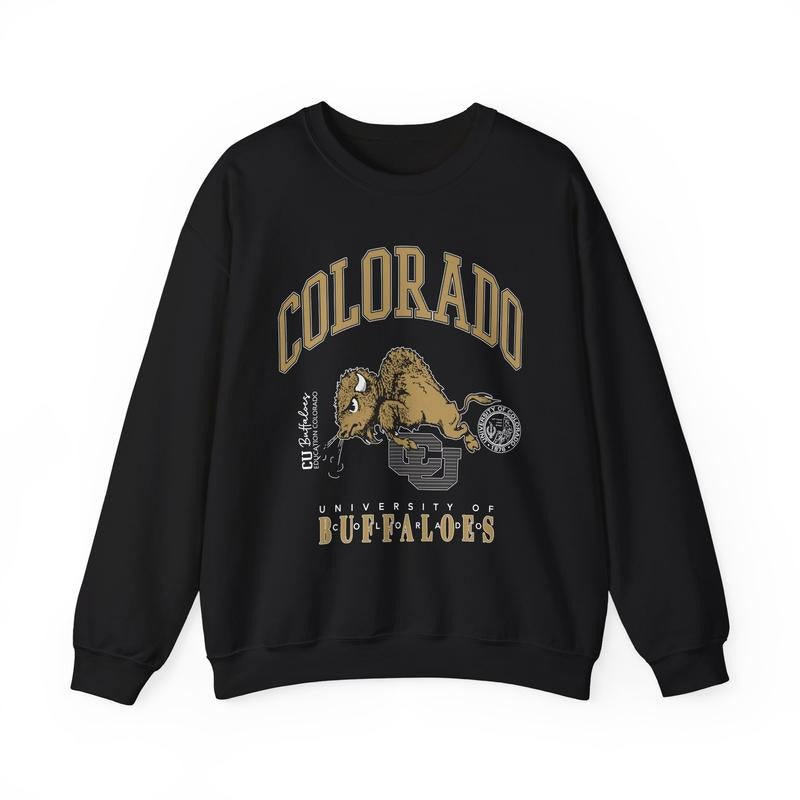 Vintage 90s University of Colorado Buffaloes Sweatshirt CU Buffaloes Crewneck Gift Fans