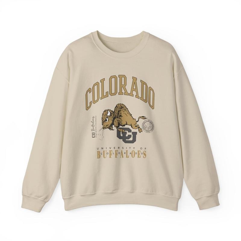Vintage 90s University of Colorado Buffaloes Sweatshirt CU Buffaloes Crewneck Gift Fans