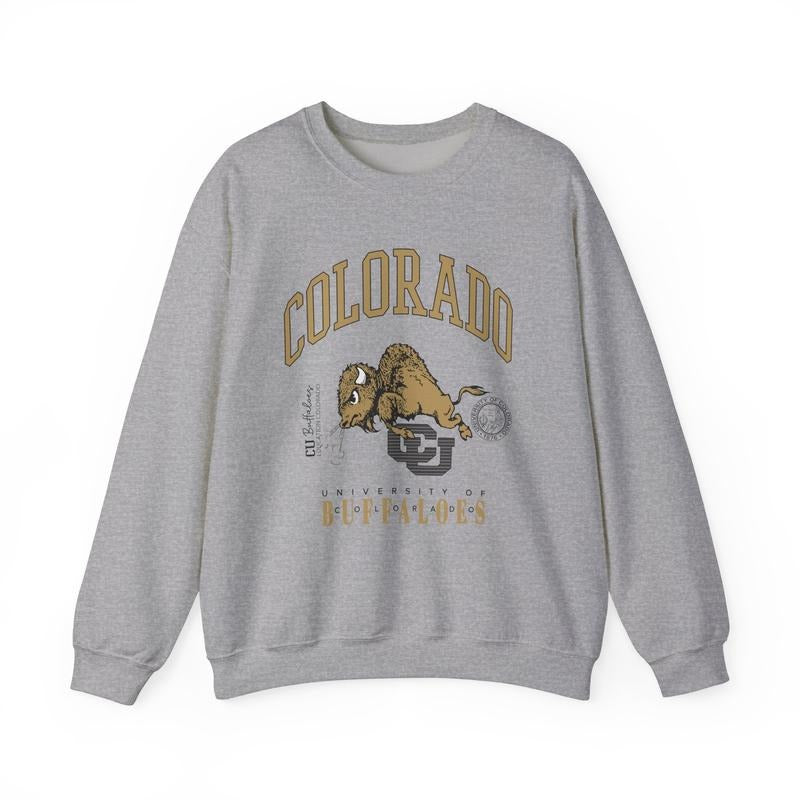 Vintage 90s University of Colorado Buffaloes Sweatshirt CU Buffaloes Crewneck Gift Fans