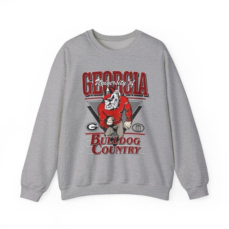 Vintage 90s University of Georgia Bulldogs Football Sweatshirt NCAA Bulldogs Crewneck Gift Fans