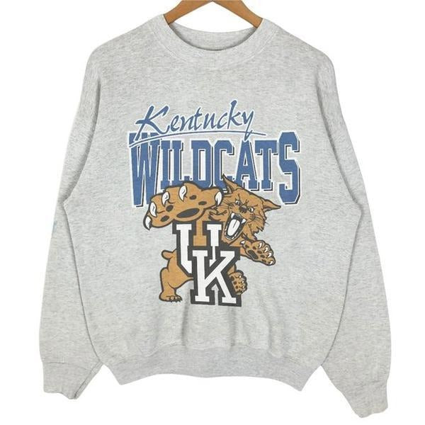 Vintage 9s Ncaa University Of Kentucky Wildcats Logo Sweatshirt Retro 90s Sweatshirt style 001