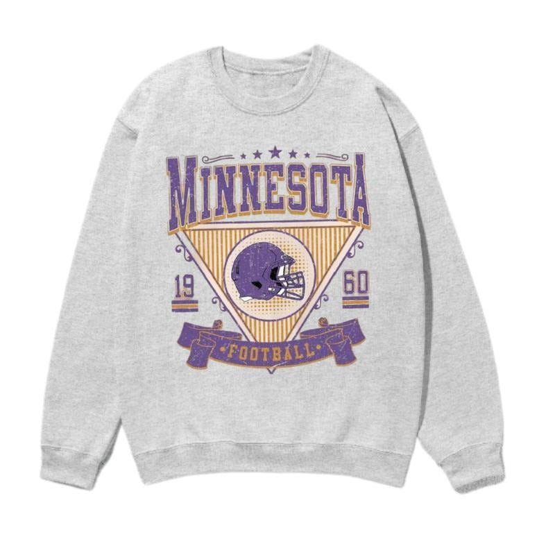 Vintage All Team Football Sweatshirt with Big Words Graphic Tees for Football Fans Ash Grey Color Vintage Sweatshirt, For Women, For Men, Classic T-Shirt All Teams Football,Gifts For Football Fan Sport