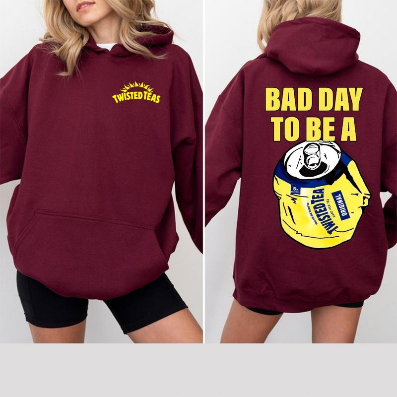 Vintage Bad Day To Be A Twisted Tea 2-Sided Shirt Sweatshirt Hoodie, Funny Drinking Hoodies, Twisted Tea Shirt For Fan, For Women And Men
