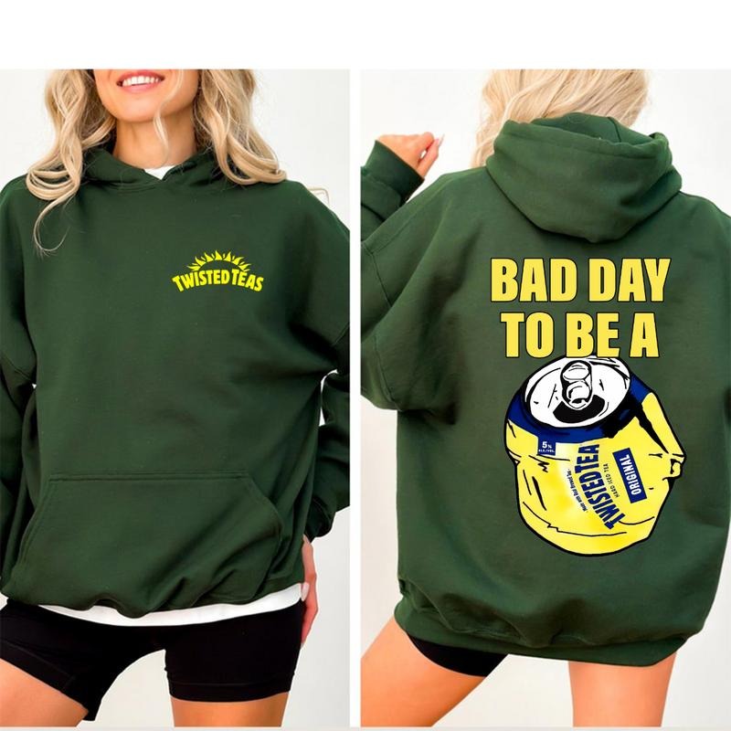 Vintage Bad Day To Be A Twisted Tea 2-Sided Shirt Sweatshirt Hoodie, Funny Drinking Hoodies, Twisted Tea Shirt For Fan, For Women And Men