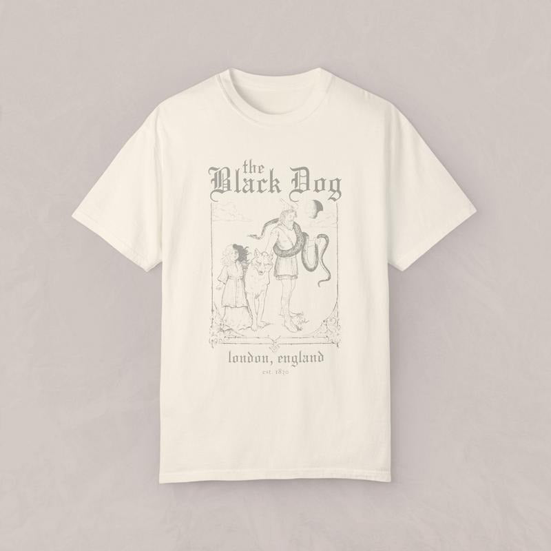 Vintage Black Dog, London England, Albums Song Lyrics, Music Lovers Sweatshirt, Hoodie, T Shirt style 001